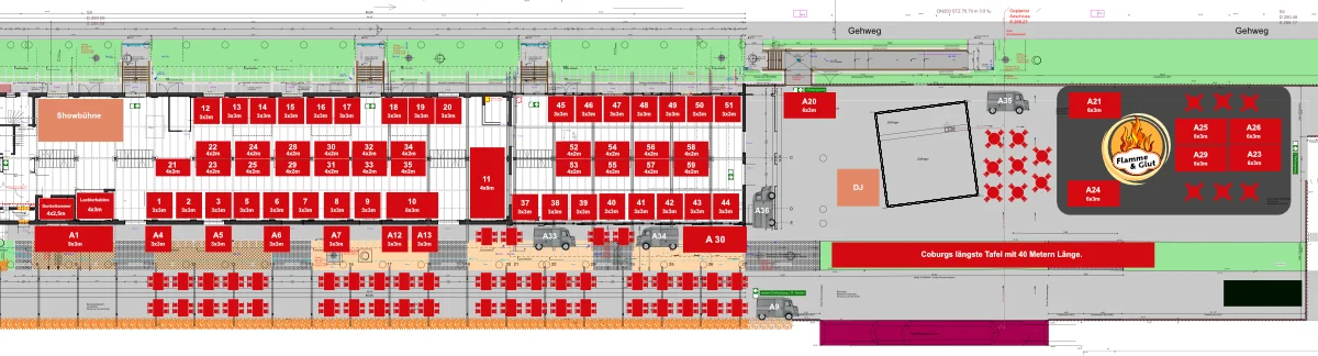 Plan Coburg Güterbahnhof / Pakethallen